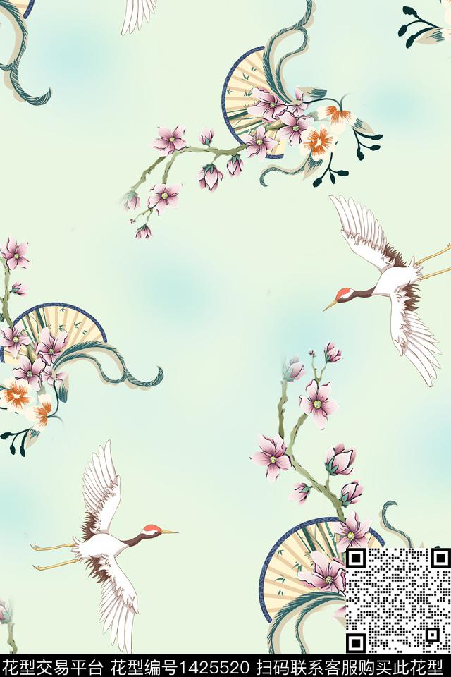 连衣裙女装旗袍传统印花华亿平台下载（图片编号: 1425520） - 瓦栏（Walan）