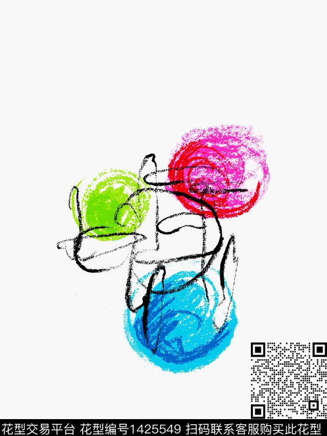 线条画涂鸦男装传统印花华亿平台下载（图片编号: 1425549） - 瓦栏（Walan）