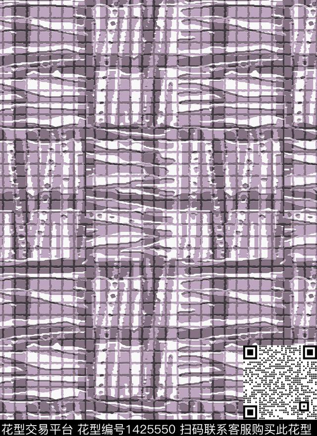 晕染肌理线条格子传统印花华亿平台下载（图片编号: 1425550） - 瓦栏（Walan）