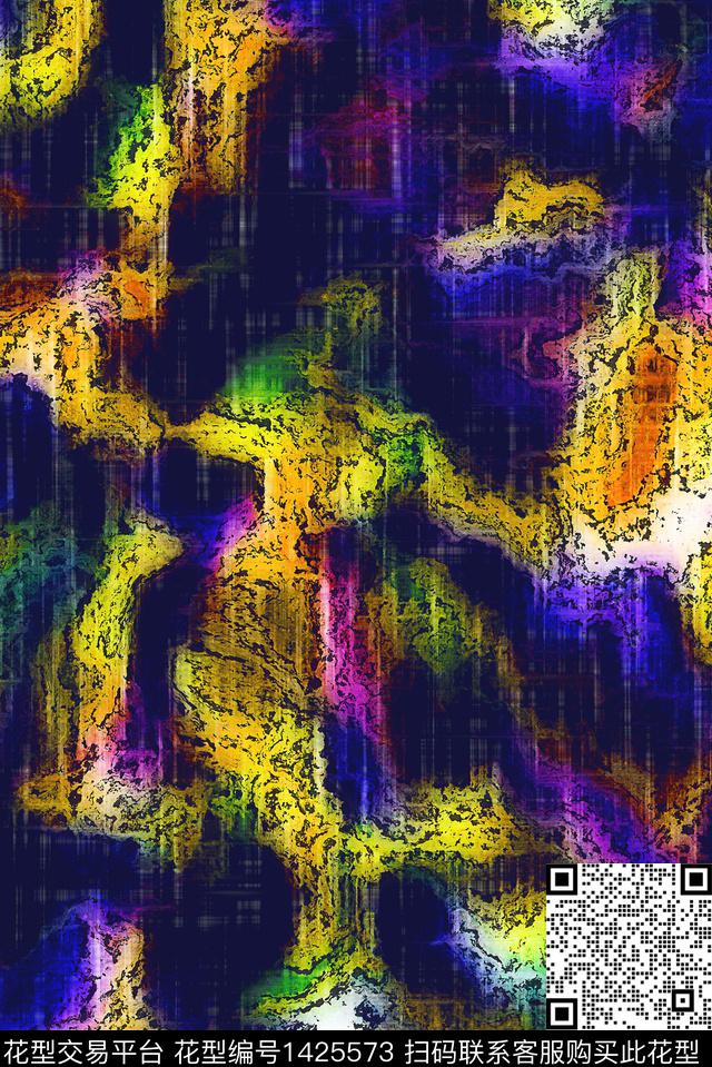 涂鸦写意炫彩数码印花华亿平台下载（图片编号: 1425573） - 瓦栏（Walan）