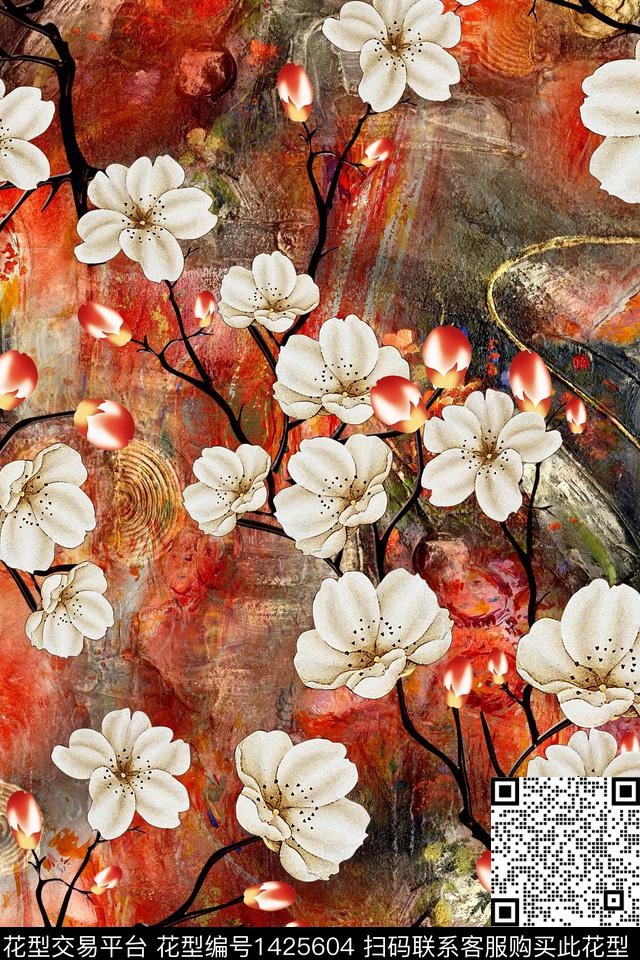 连衣裙女装香云纱数码印花华亿平台下载（图片编号: 1425604） - 瓦栏（Walan）