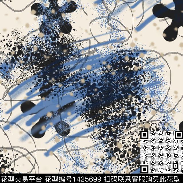 字母几何扎染华亿平台数码印花华亿平台下载（图片编号: 1425699） - 瓦栏（Walan）