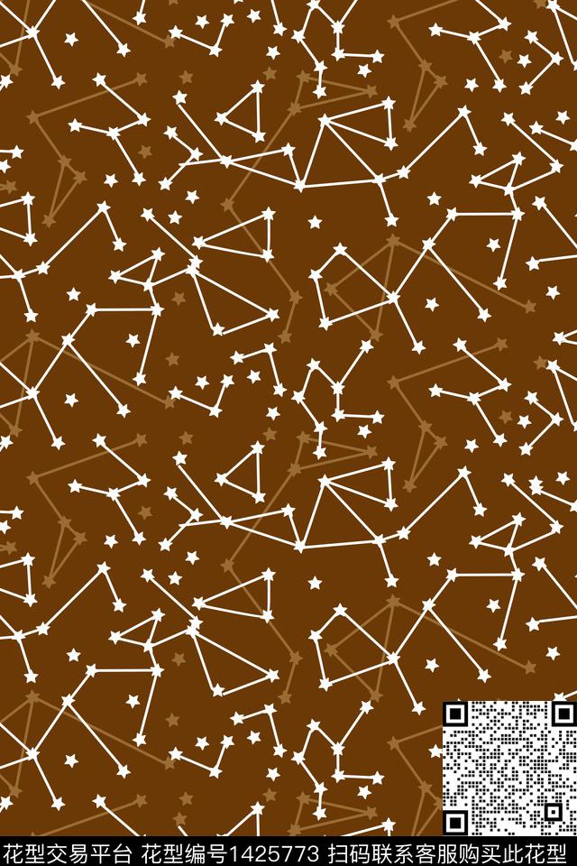 年轻女性星空几何数码印花华亿平台下载（图片编号: 1425773） - 瓦栏（Walan）