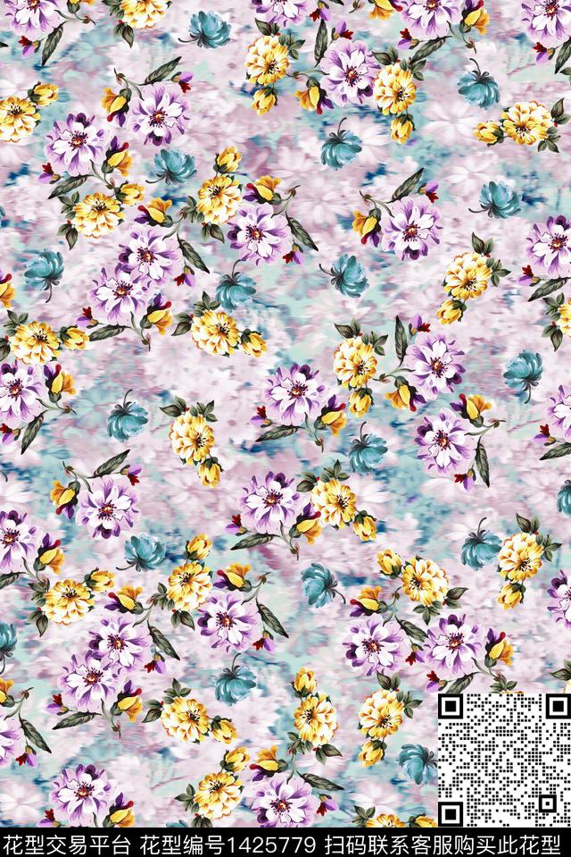 女装花卉中国风数码印花华亿平台下载（图片编号: 1425779） - 瓦栏（Walan）