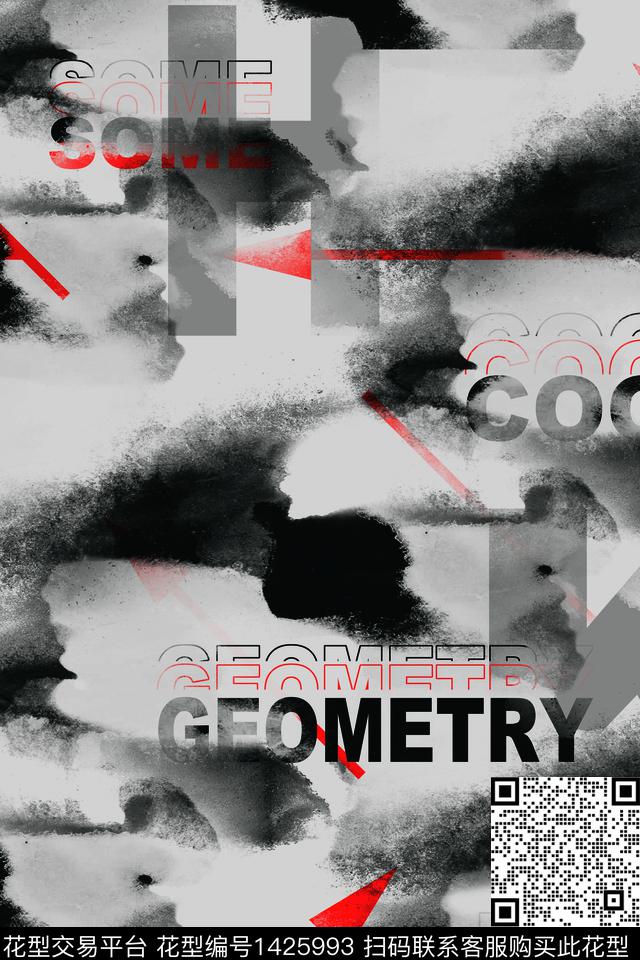 字母几何男装满版花传统印花华亿平台下载（图片编号: 1425993） - 瓦栏（Walan）