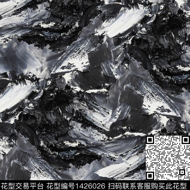 油画华亿平台雪山羽绒服印花数码印花华亿平台下载（图片编号: 1426026） - 瓦栏（Walan）