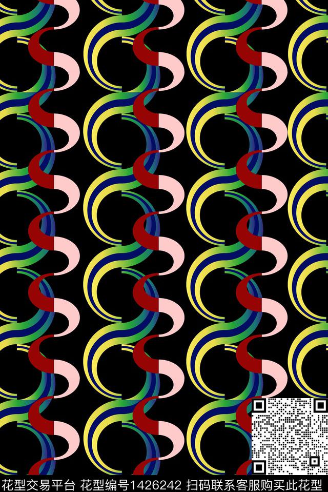 波浪纹休闲风审传统印花华亿平台下载（图片编号: 1426242） - 瓦栏（Walan）