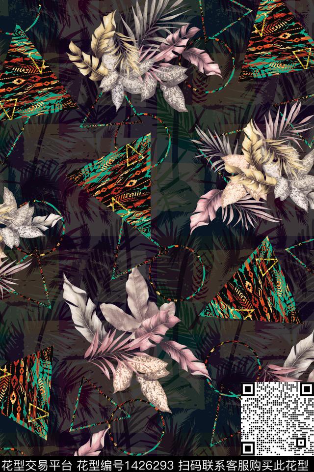 女装花卉大花数码印花华亿平台下载（图片编号: 1426293） - 瓦栏（Walan）