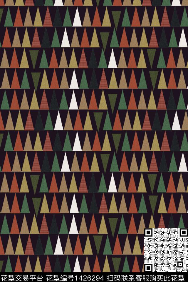 三角形男装传统印花华亿平台下载（图片编号: 1426294） - 瓦栏（Walan）