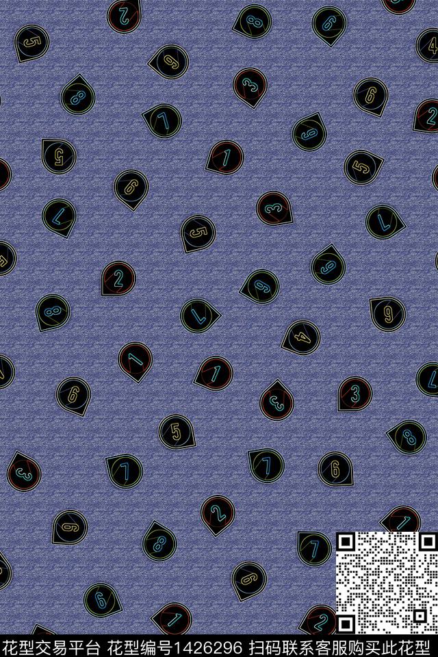 底纹男装字母数码印花华亿平台下载（图片编号: 1426296） - 瓦栏（Walan）
