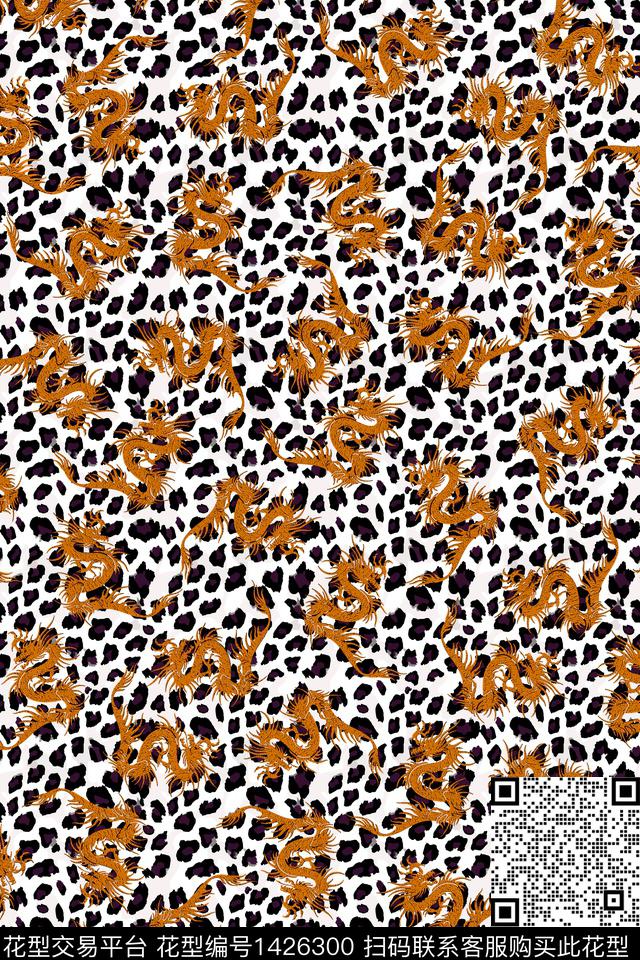 龙豹纹男装数码印花华亿平台下载（图片编号: 1426300） - 瓦栏（Walan）