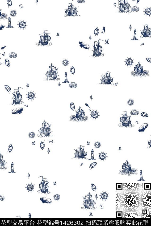 男装太阳趣味传统印花华亿平台下载（图片编号: 1426302） - 瓦栏（Walan）