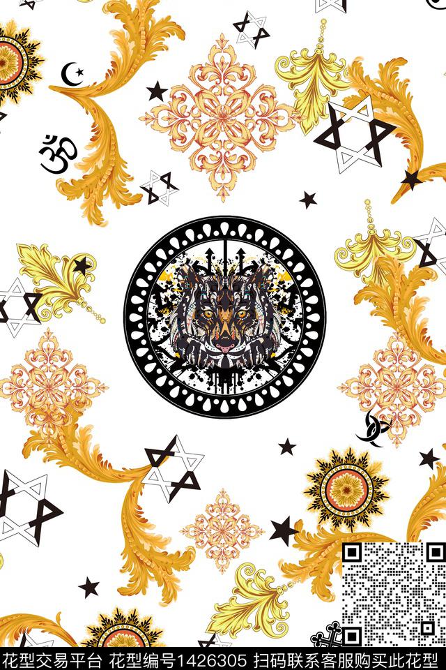 几何男装趣味数码印花华亿平台下载（图片编号: 1426305） - 瓦栏（Walan）