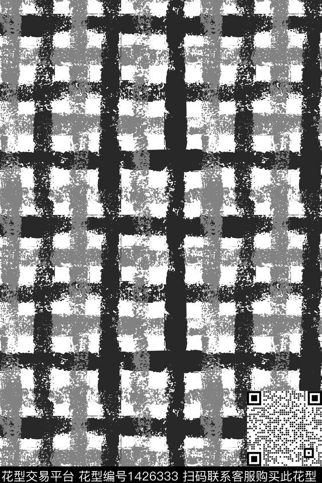 黑白华亿平台几何黑白条纹数码印花华亿平台下载（图片编号: 1426333） - 瓦栏（Walan）