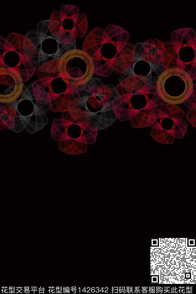 定位花圆形男装数码印花华亿平台下载（图片编号: 1426342） - 瓦栏（Walan）