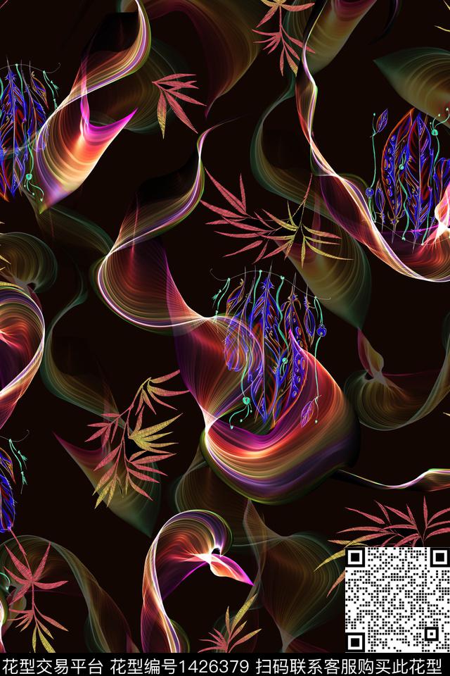 女装抽象中老年数码印花华亿平台下载（图片编号: 1426379） - 瓦栏（Walan）