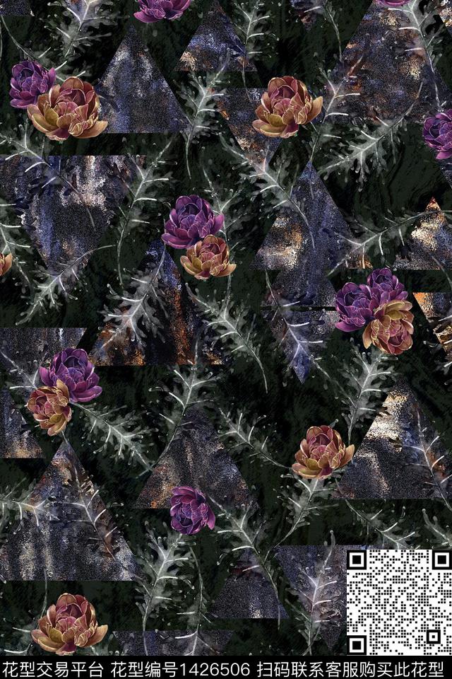 女装花卉中老年数码印花华亿平台下载（图片编号: 1426506） - 瓦栏（Walan）