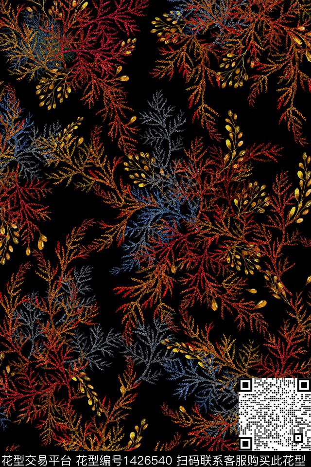 女装花卉中老年数码印花华亿平台下载（图片编号: 1426540） - 瓦栏（Walan）