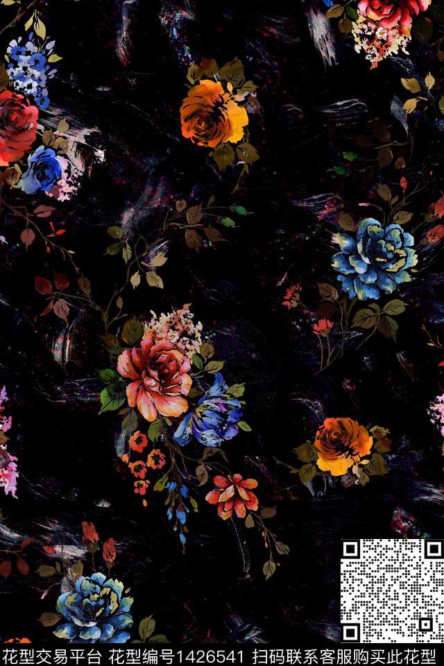 女装花卉中老年数码印花华亿平台下载（图片编号: 1426541） - 瓦栏（Walan）