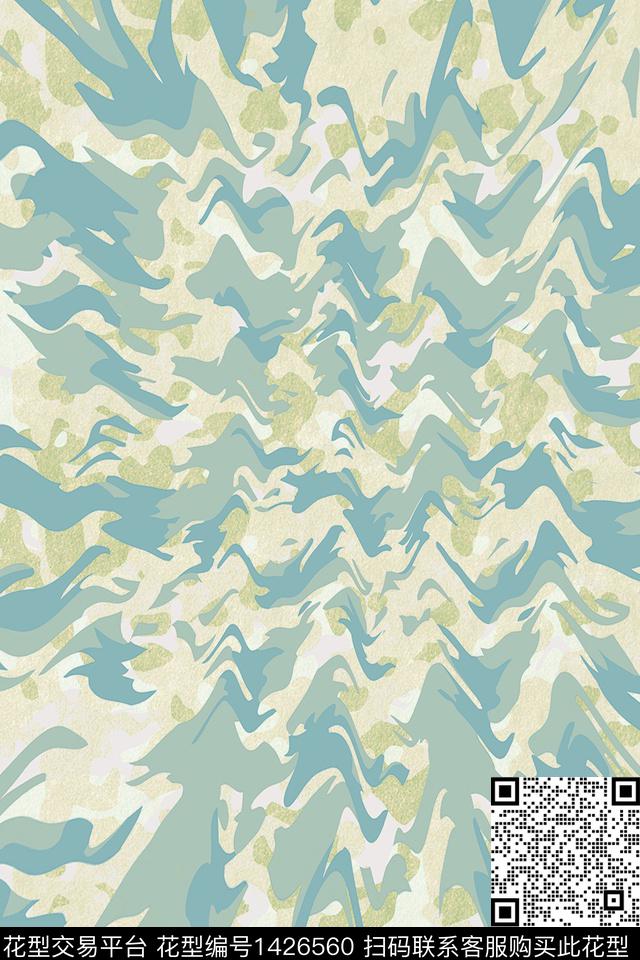 男装定位花迷彩海军数码印花华亿平台下载（图片编号: 1426560） - 瓦栏（Walan）