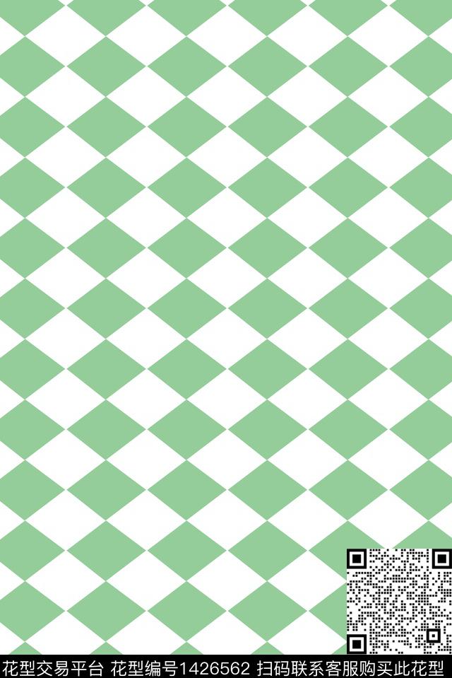 几何绿色桌布数码印花华亿平台下载（图片编号: 1426562） - 瓦栏（Walan）