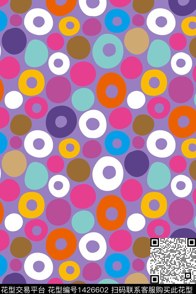 大牌风撞色连衣裙数码印花华亿平台下载（图片编号: 1426602） - 瓦栏（Walan）