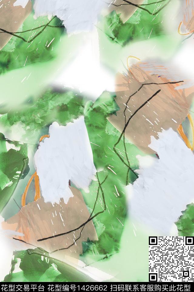 肌理水彩扎染华亿平台数码印花华亿平台下载（图片编号: 1426662） - 瓦栏（Walan）