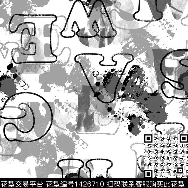 字母纸印花几何传统印花华亿平台下载（图片编号: 1426710） - 瓦栏（Walan）