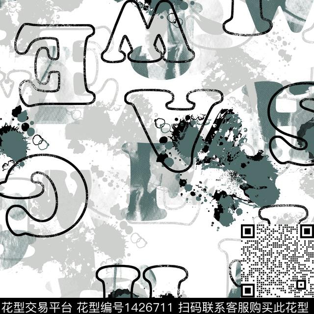 字母纸印花几何传统印花华亿平台下载（图片编号: 1426711） - 瓦栏（Walan）