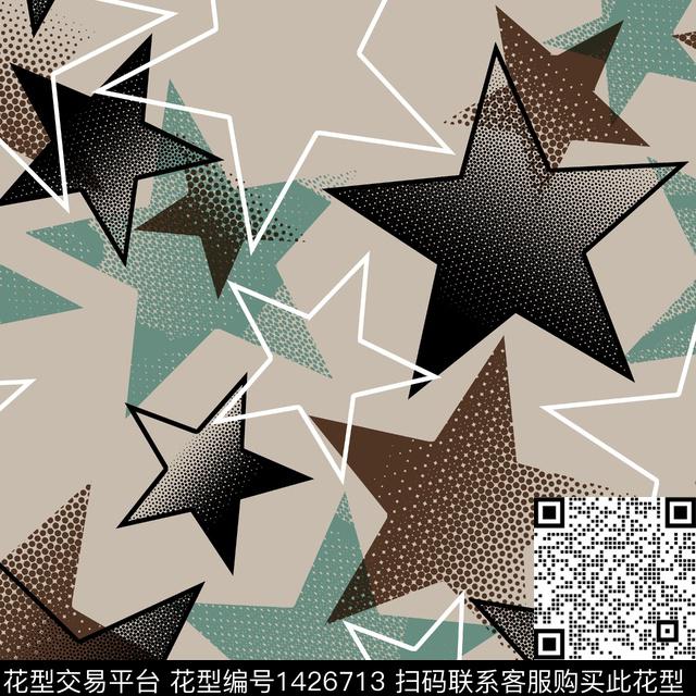 纸印花几何大牌风传统印花华亿平台下载（图片编号: 1426713） - 瓦栏（Walan）