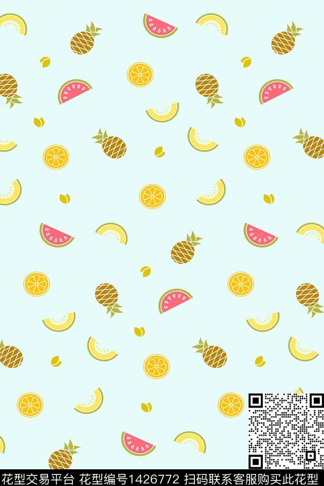 几何大牌风卡通数码印花华亿平台下载（图片编号: 1426772） - 瓦栏（Walan）