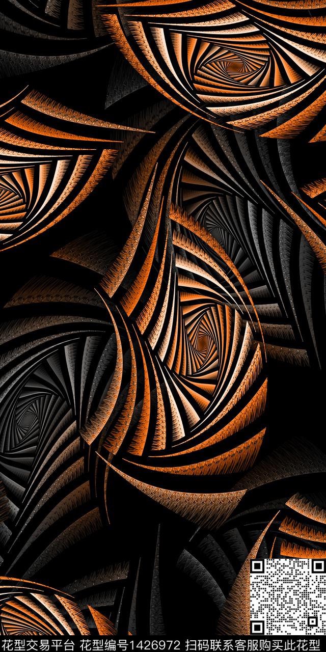 几何民族风抽象数码印花华亿平台下载（图片编号: 1426972） - 瓦栏（Walan）