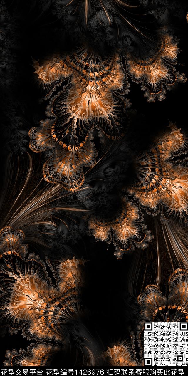 几何民族风抽象数码印花华亿平台下载（图片编号: 1426976） - 瓦栏（Walan）