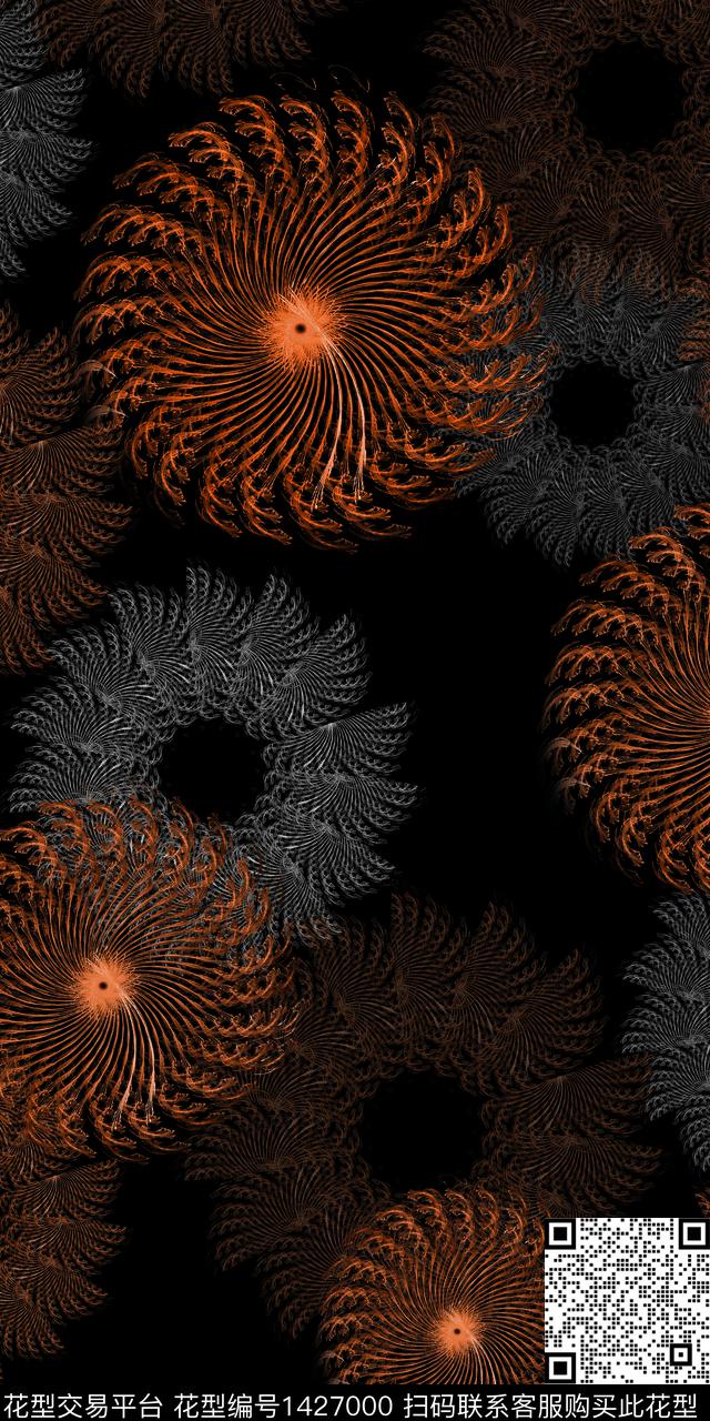 几何民族风抽象数码印花华亿平台下载（图片编号: 1427000） - 瓦栏（Walan）