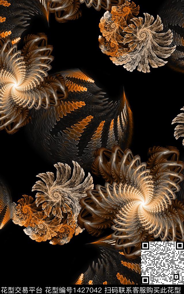 几何民族风抽象数码印花华亿平台下载（图片编号: 1427042） - 瓦栏（Walan）