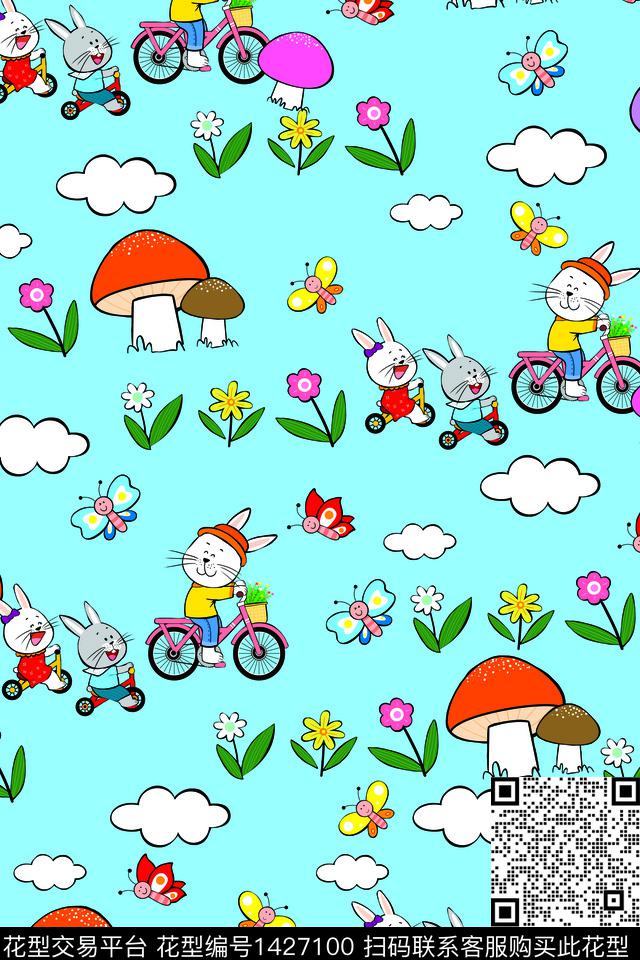 卡通动物童装数码印花华亿平台下载（图片编号: 1427100） - 瓦栏（Walan）