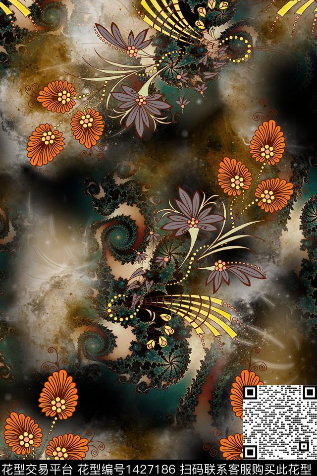 连衣裙女装旗袍传统印花华亿平台下载（图片编号: 1427186） - 瓦栏（Walan）