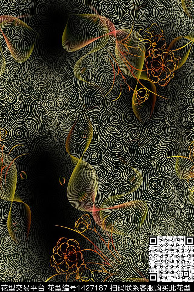 连衣裙女装旗袍传统印花华亿平台下载（图片编号: 1427187） - 瓦栏（Walan）