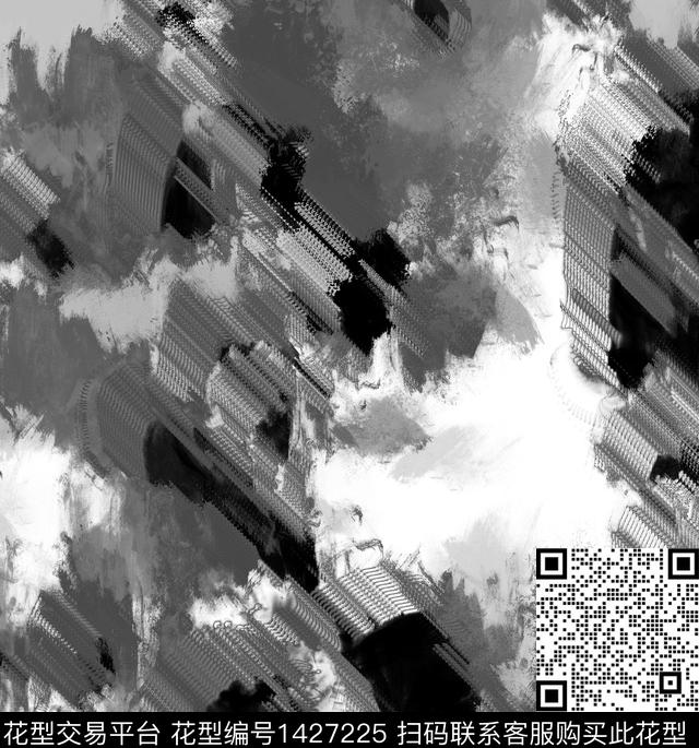 字母几何扎染华亿平台数码印花华亿平台下载（图片编号: 1427225） - 瓦栏（Walan）