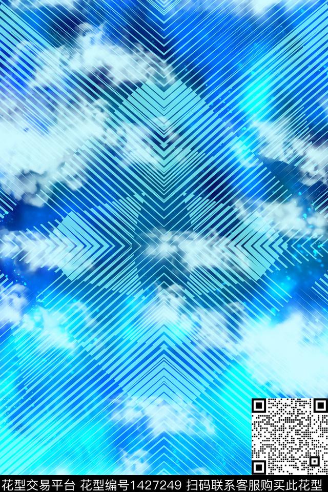 炫彩数码华亿平台线条数码印花华亿平台下载（图片编号: 1427249） - 瓦栏（Walan）