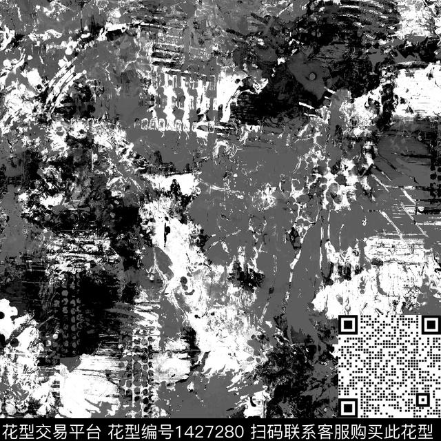 字母几何扎染华亿平台数码印花华亿平台下载（图片编号: 1427280） - 瓦栏（Walan）
