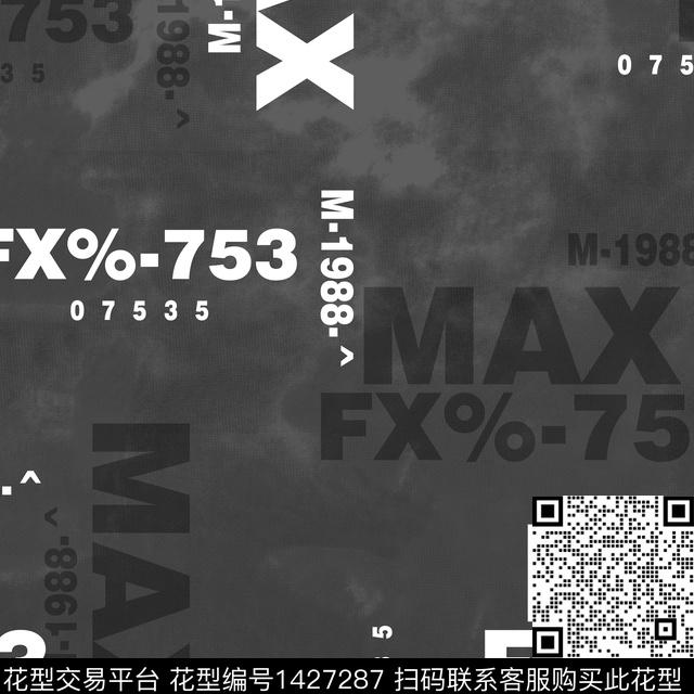 字母扎染华亿平台男装传统印花华亿平台下载（图片编号: 1427287） - 瓦栏（Walan）