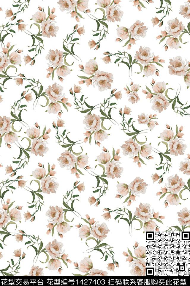 绿植树叶雪纺大牌风数码印花华亿平台下载（图片编号: 1427403） - 瓦栏（Walan）