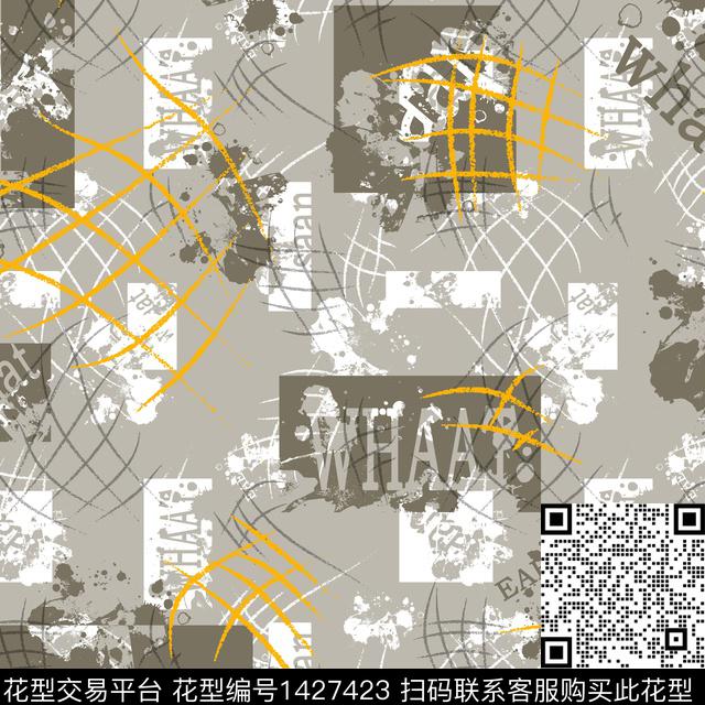 字母纸印花几何传统印花华亿平台下载（图片编号: 1427423） - 瓦栏（Walan）