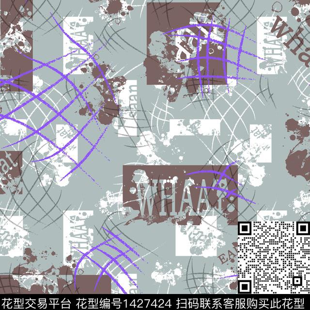 字母纸印花几何传统印花华亿平台下载（图片编号: 1427424） - 瓦栏（Walan）