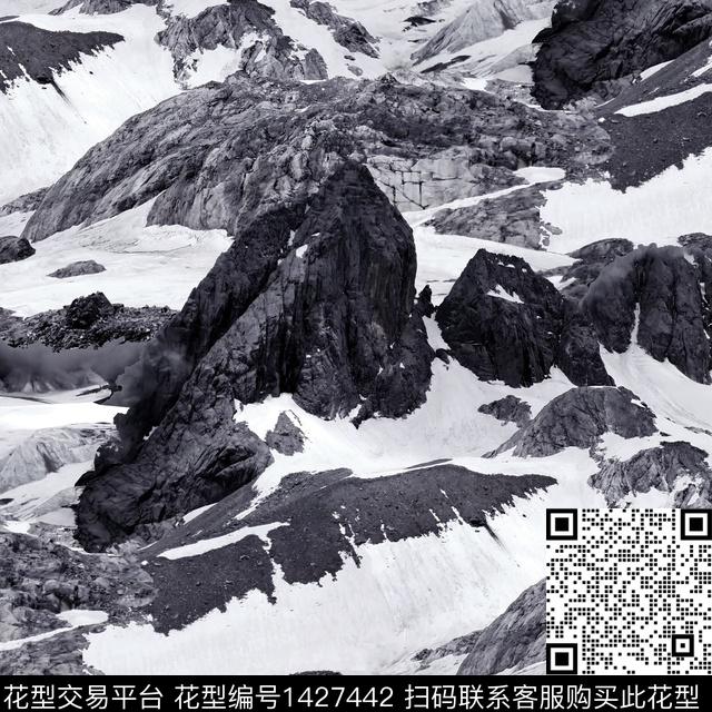 雪山羽绒股防晒衣数码印花华亿平台下载（图片编号: 1427442） - 瓦栏（Walan）