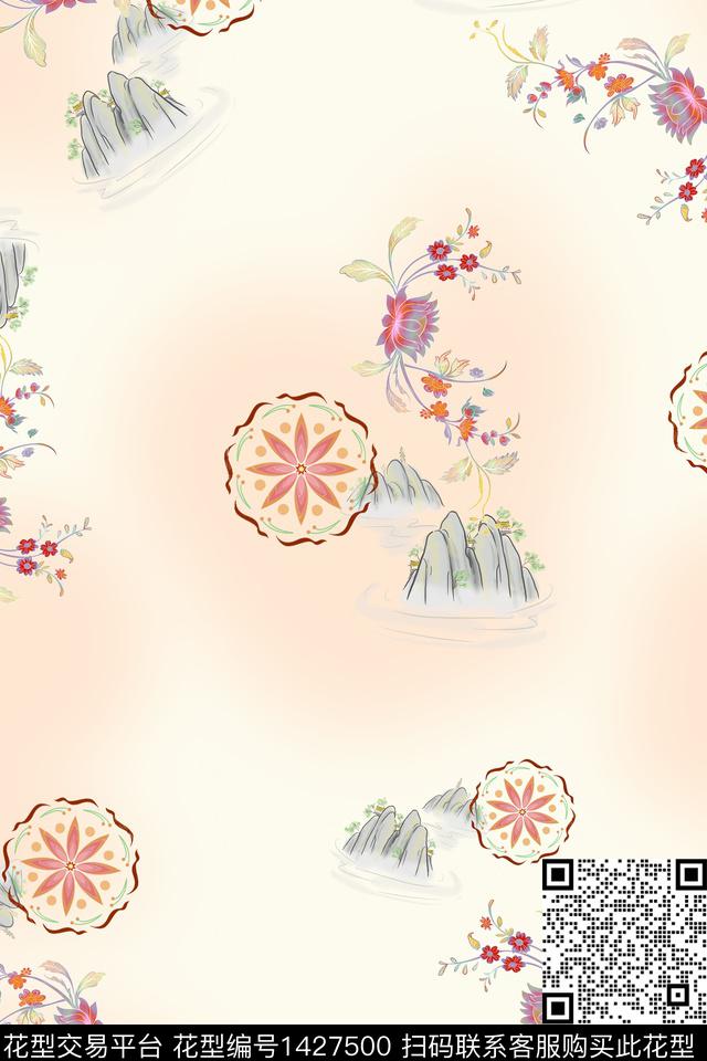 连衣裙女装旗袍传统印花华亿平台下载（图片编号: 1427500） - 瓦栏（Walan）