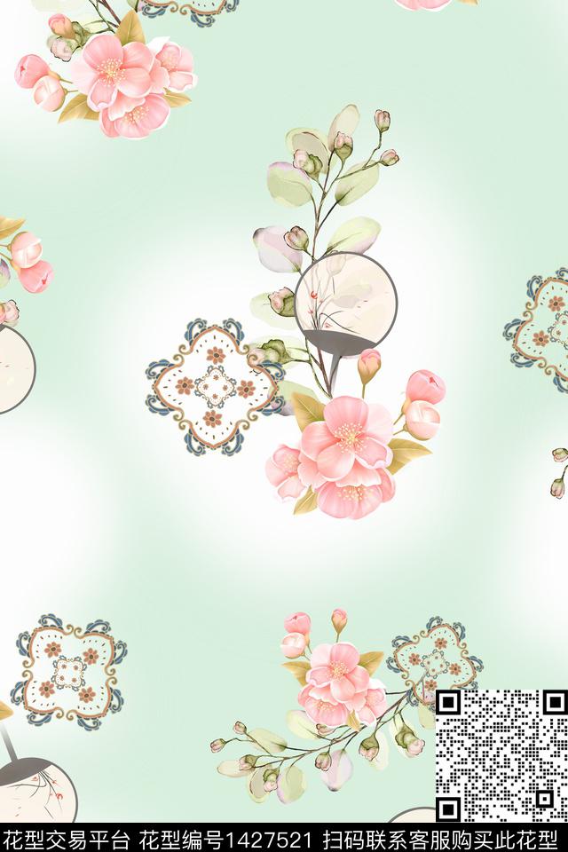 连衣裙女装旗袍传统印花华亿平台下载（图片编号: 1427521） - 瓦栏（Walan）