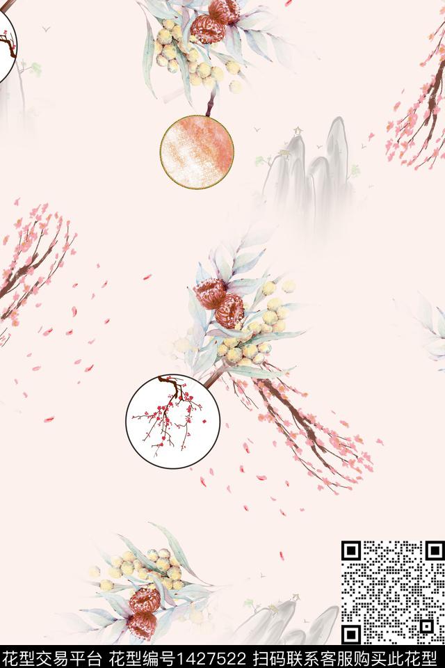 连衣裙女装旗袍传统印花华亿平台下载（图片编号: 1427522） - 瓦栏（Walan）