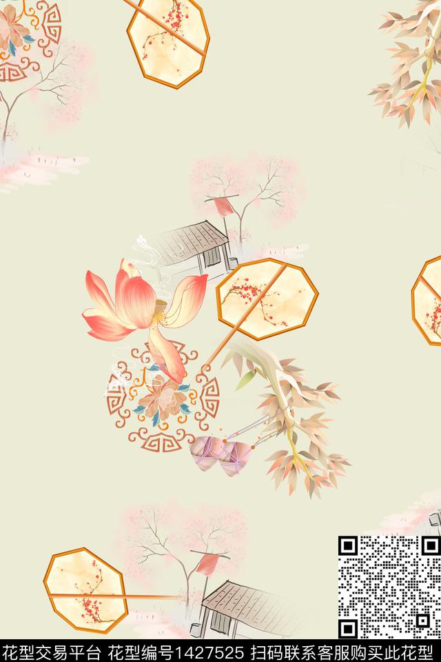 连衣裙女装旗袍传统印花华亿平台下载（图片编号: 1427525） - 瓦栏（Walan）